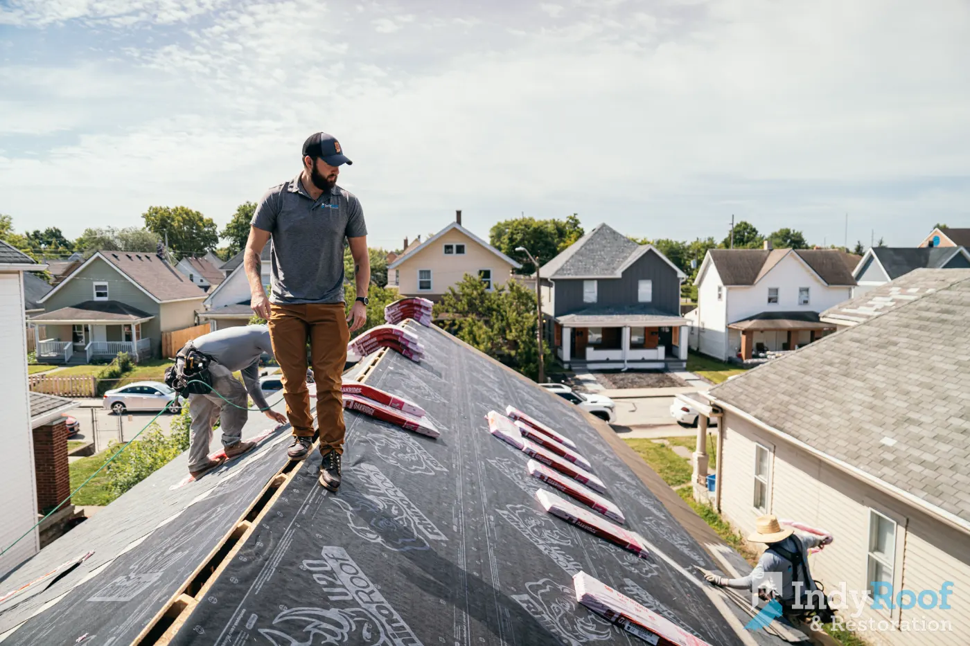Emergency tarping on a Smokey Ridge roof